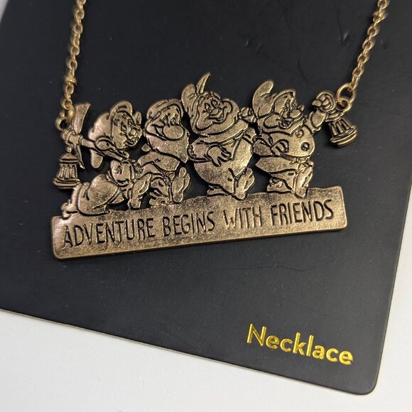 Disney Princess Seven Dwarfs Adventure Begins With Friends Necklace - Picture 2 of 5